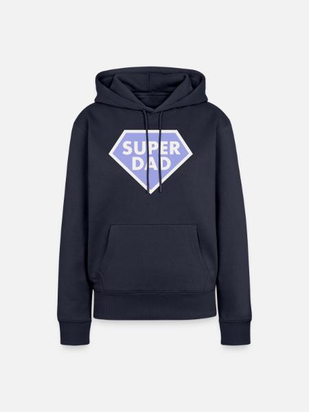 SUPER PAPA - Frauen Premium Bio Hoodie - Navy