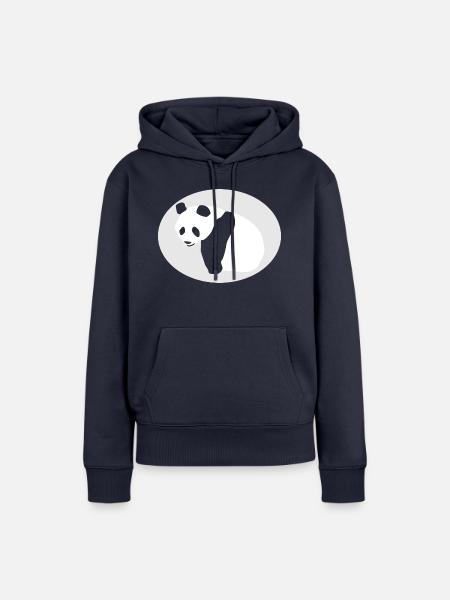 Großer Panda - Frauen Premium Bio Hoodie - Navy