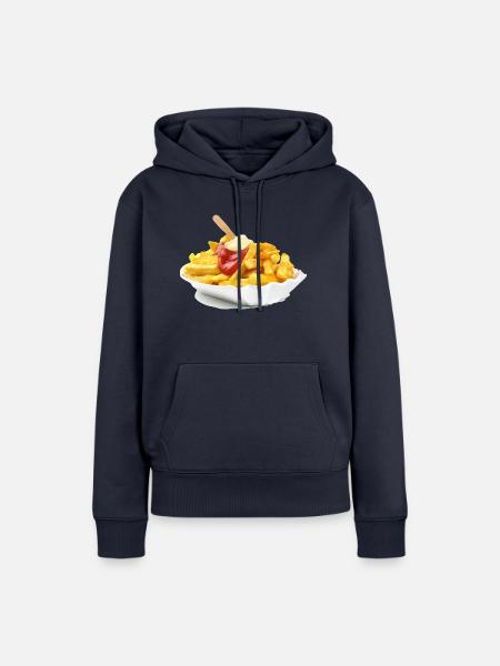 Pommes Schranke - Frauen Premium Bio Hoodie - Navy
