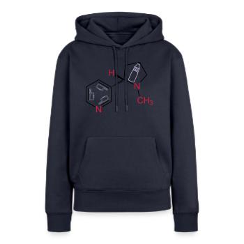 Vaping Nikotin-Nicotine - Frauen Premium Bio Hoodie - Navy - Vorne - Julia (174cm)