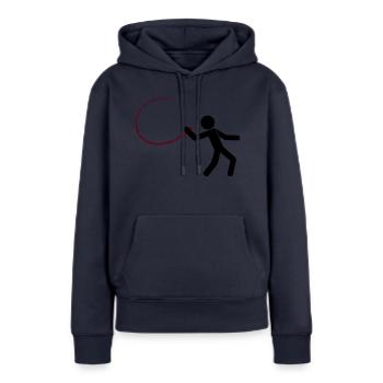 M8 mit Peitsche - Frauen Premium Bio Hoodie - Navy - Vorne - Julia (174cm)