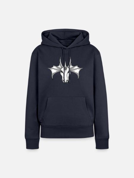 drachenkopf 1 - Frauen Premium Bio Hoodie - Navy