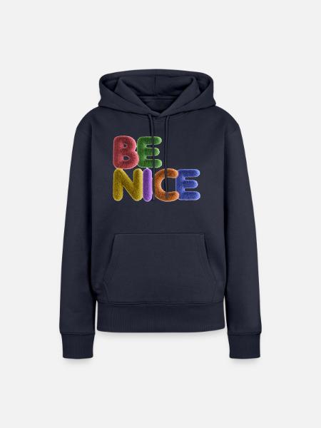 Be Nice - Frauen Premium Bio Hoodie - Navy