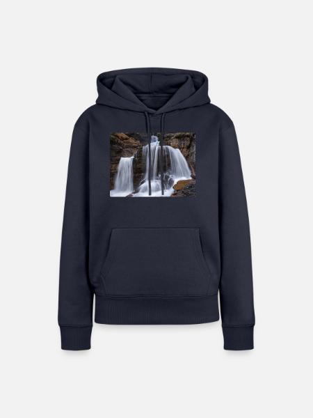 Kuhflucht Wasserfall - Frauen Premium Bio Hoodie - Navy
