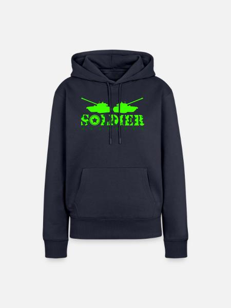 soldier panzer - Frauen Premium Bio Hoodie - Navy