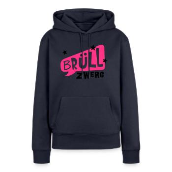 Howler nain - Sweat à capuche Premium bio Femme - bleu marine - Devant - Julia (174cm)