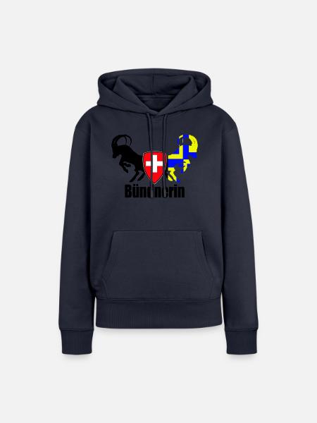 bündnerin - Frauen Premium Bio Hoodie - Navy