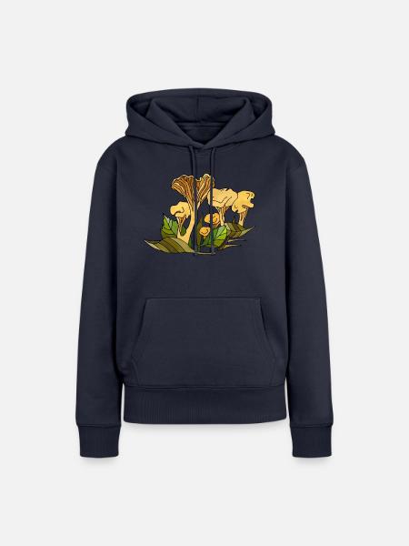 Pilze - Frauen Premium Bio Hoodie - Navy
