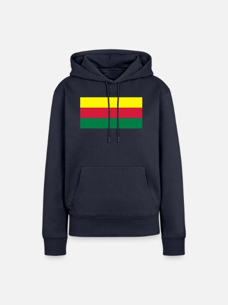 lithuania flag - Frauen Premium Bio Hoodie - Navy