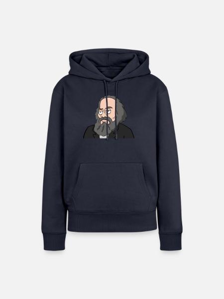 Karl Marx - Frauen Premium Bio Hoodie - Navy