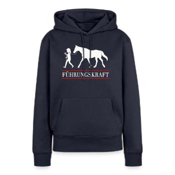 Führungskraft Pferd Reiterin Pferdesport - Frauen Premium Bio Hoodie - Navy - Vorne - Julia (174cm)