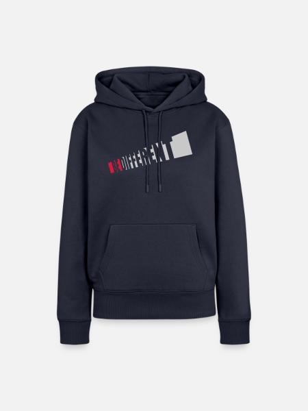 Be different Logo Design - Frauen Premium Bio Hoodie - Navy