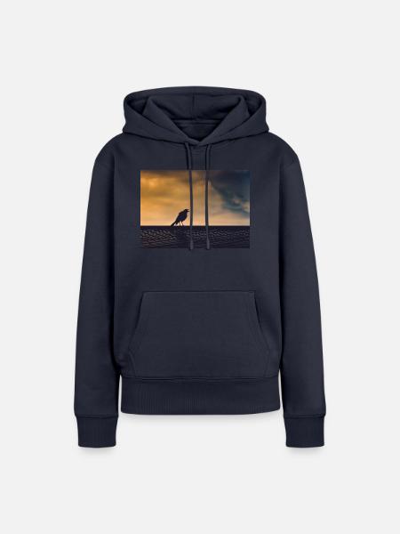 Singende Krähe - Frauen Premium Bio Hoodie - Navy