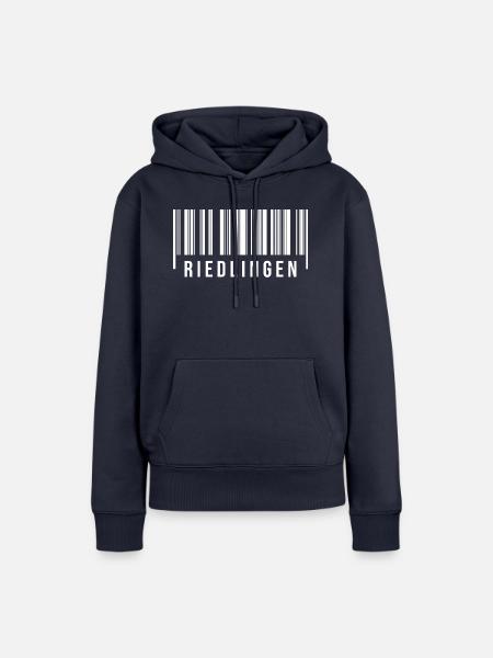 Schwaben Strichcode Riedlingen - Frauen Premium Bio Hoodie - Navy