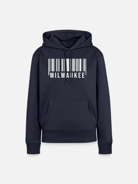 Milwaukee Barcode - Frauen Premium Bio Hoodie - Navy