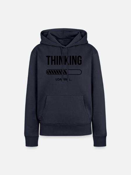 Thinking Loading - Frauen Premium Bio Hoodie - Navy