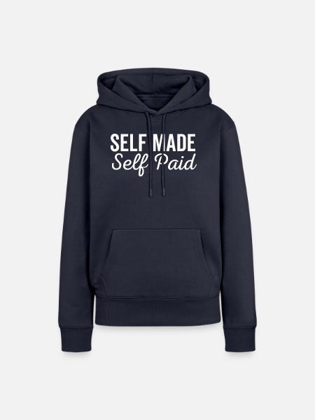Self Made Self Paid - Frauen Premium Bio Hoodie - Navy