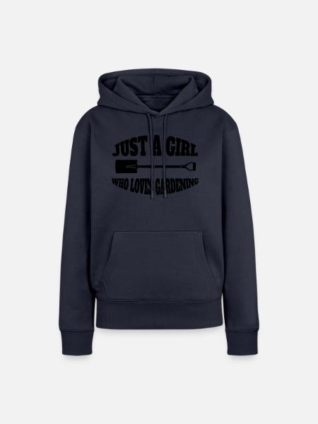 Gärtnerin Mädchen Garten Obstgarten Hobbygärtner - Frauen Premium Bio Hoodie - Navy