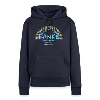 Kindergarten Verabschiedung Schulkind Einschulung - Frauen Premium Bio Hoodie - Navy - Vorne - Julia (174cm)