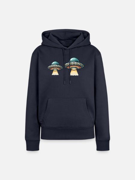 ufo 2 - Frauen Premium Bio Hoodie - Navy