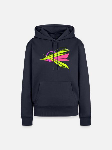 futuristische geometrie - Frauen Premium Bio Hoodie - Navy
