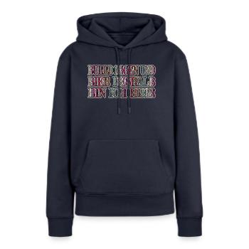 spruch windhund spaß berge geschenk kneipensport - Frauen Premium Bio Hoodie - Navy - Vorne - Julia (174cm)