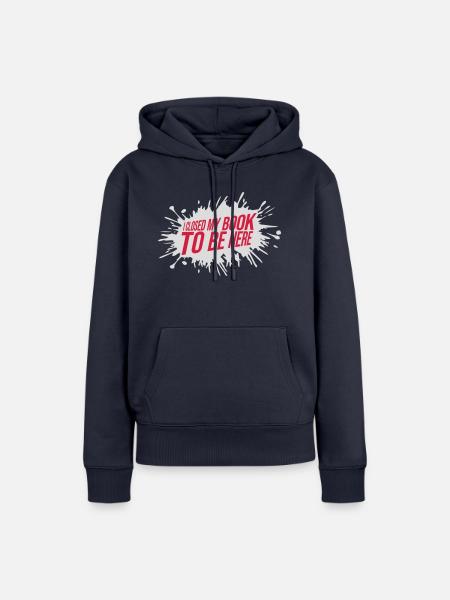 I closed my book - Frauen Premium Bio Hoodie - Navy