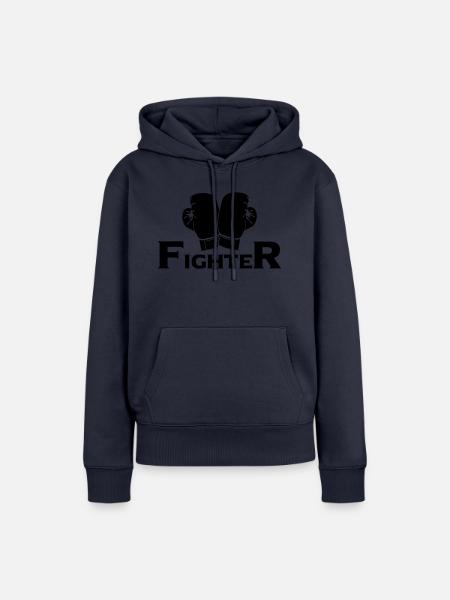 fighter - Frauen Premium Bio Hoodie - Navy
