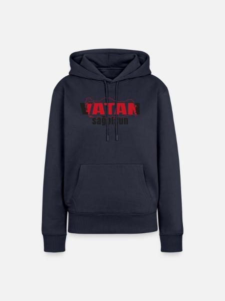 vatan sagolsun v3 - Frauen Premium Bio Hoodie - Navy