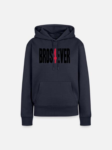 Bros 4 Ever - Frauen Premium Bio Hoodie - Navy