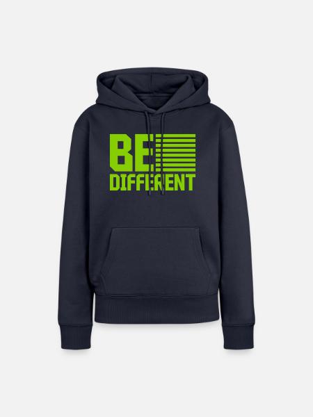Be different Logo Design - Frauen Premium Bio Hoodie - Navy