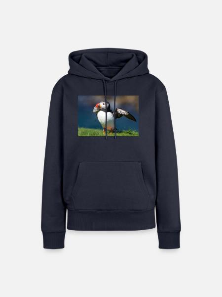 Papageientaucher - Frauen Premium Bio Hoodie - Navy