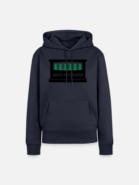 Gerste Hilfe Kasten - Frauen Premium Bio Hoodie - Navy