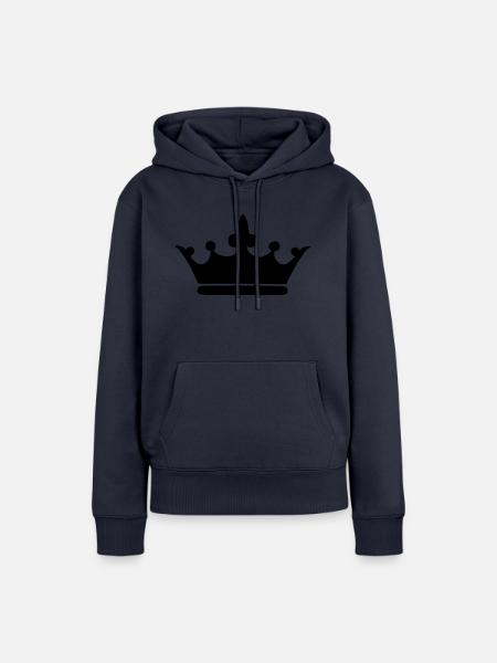 Krone - Frauen Premium Bio Hoodie - Navy
