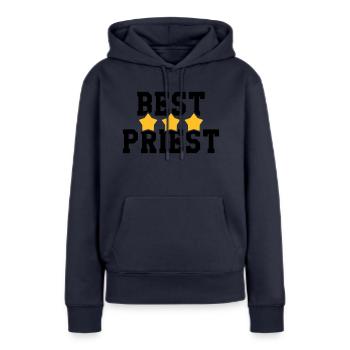 Pfarrer / Priester / Katholisch / Religion - Frauen Premium Bio Hoodie - Navy - Vorne - Julia (174cm)