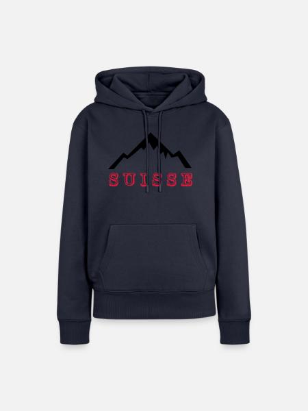 Mount Blanc - Suisse - Frauen Premium Bio Hoodie - Navy