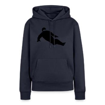 Wintersport - Snowboarder - Frauen Premium Bio Hoodie - Navy - Vorne - Julia (174cm)