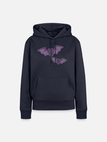 Fledermäuse - Frauen Premium Bio Hoodie - Navy