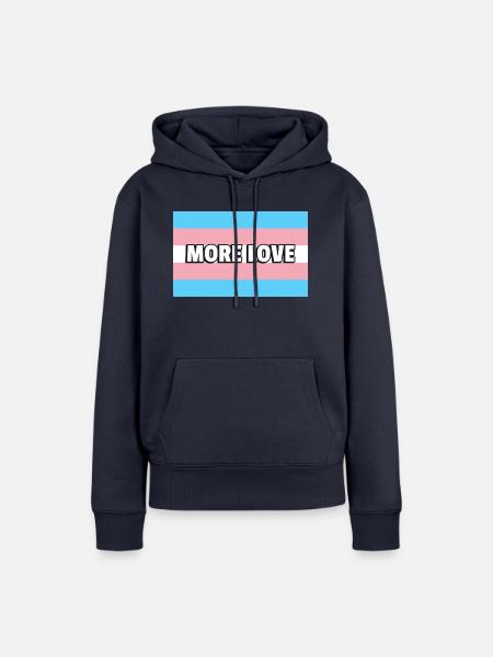 Trans Pride MEHR LIEBE - Frauen Premium Bio Hoodie - Navy