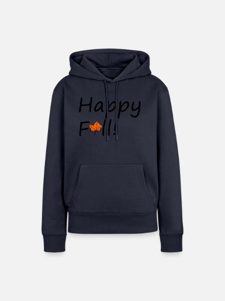 Happy Fall - Frauen Premium Bio Hoodie - Navy