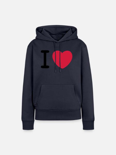 I love Original - Frauen Premium Bio Hoodie - Navy