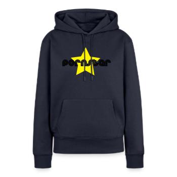 pornstar - Sweat à capuche Premium bio Femme - bleu marine - Devant - Julia (174cm)