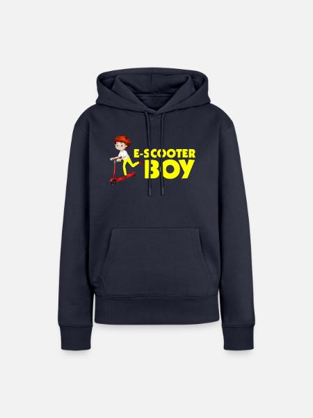 E-Scooter Roller Scooter - Frauen Premium Bio Hoodie - Navy