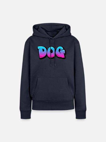 DOG - Frauen Premium Bio Hoodie - Navy