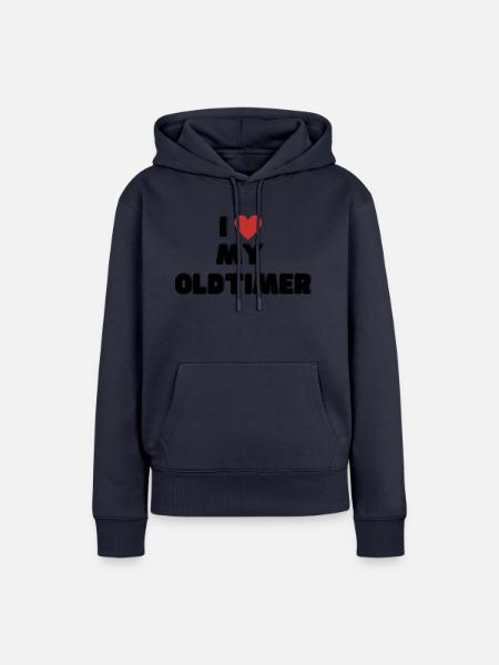 I love my Oldtimer - Frauen Premium Bio Hoodie - Navy