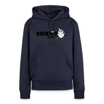 Kuckuck Klan - Frauen Premium Bio Hoodie - Navy - Vorne - Julia (174cm)