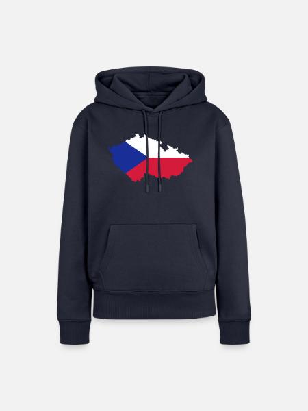 Tschechische Republik - Frauen Premium Bio Hoodie - Navy