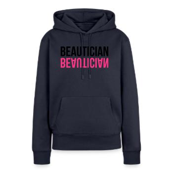 Esthéticienne / Esthétique / Beauté / Esthétique - Sweat à capuche Premium bio Femme - bleu marine - Devant - Julia (174cm)