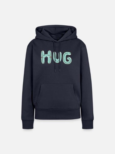 Umarmen - Frauen Premium Bio Hoodie - Navy