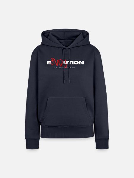 rEVOLution - Frauen Premium Bio Hoodie - Navy